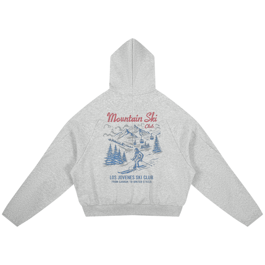Ski Mountains Panel Hoodie