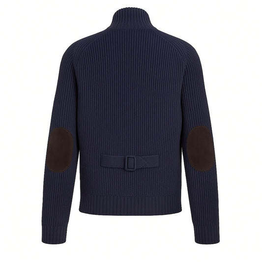 Knit Tag Button Up Sweater