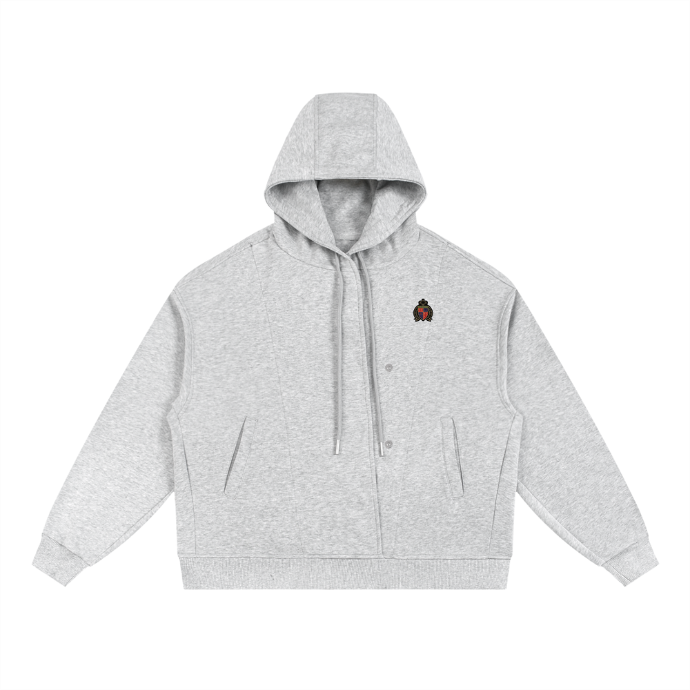 Royal Emblem Button Sweater