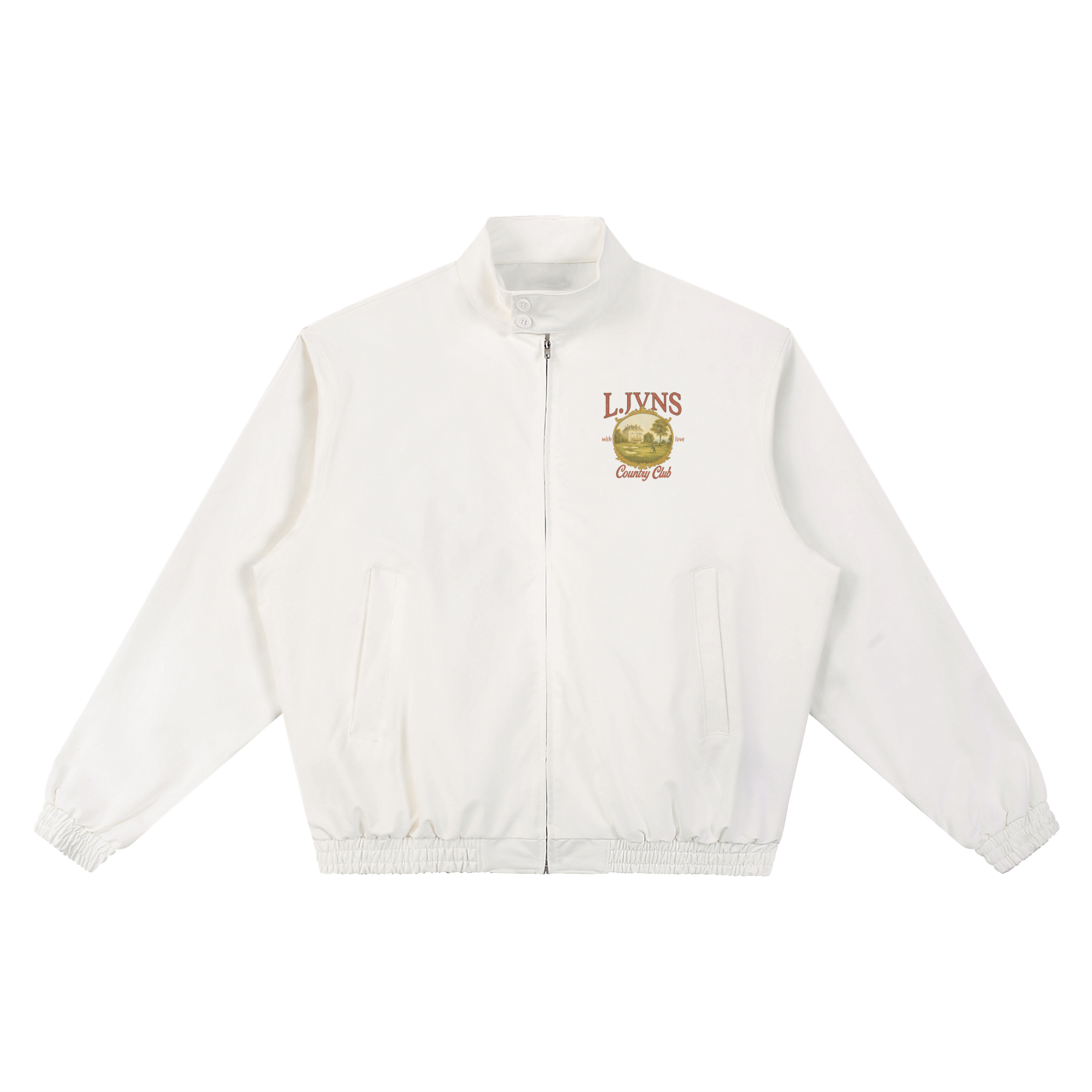 Country Club Buttoned Collar Jacket