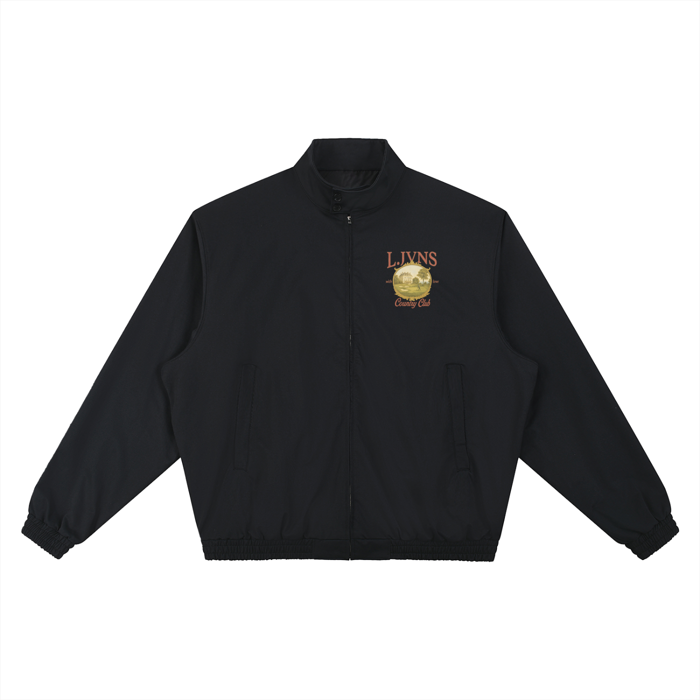 Country Club Buttoned Collar Jacket