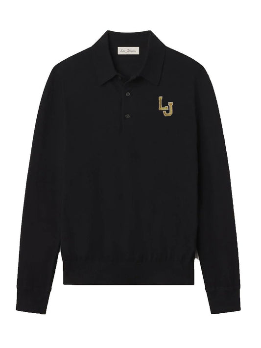 Cashmere "LJ” Hand Stitched Long Sleeve Polo
