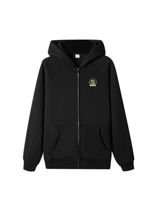 LJ Crest Zip Up Sweater