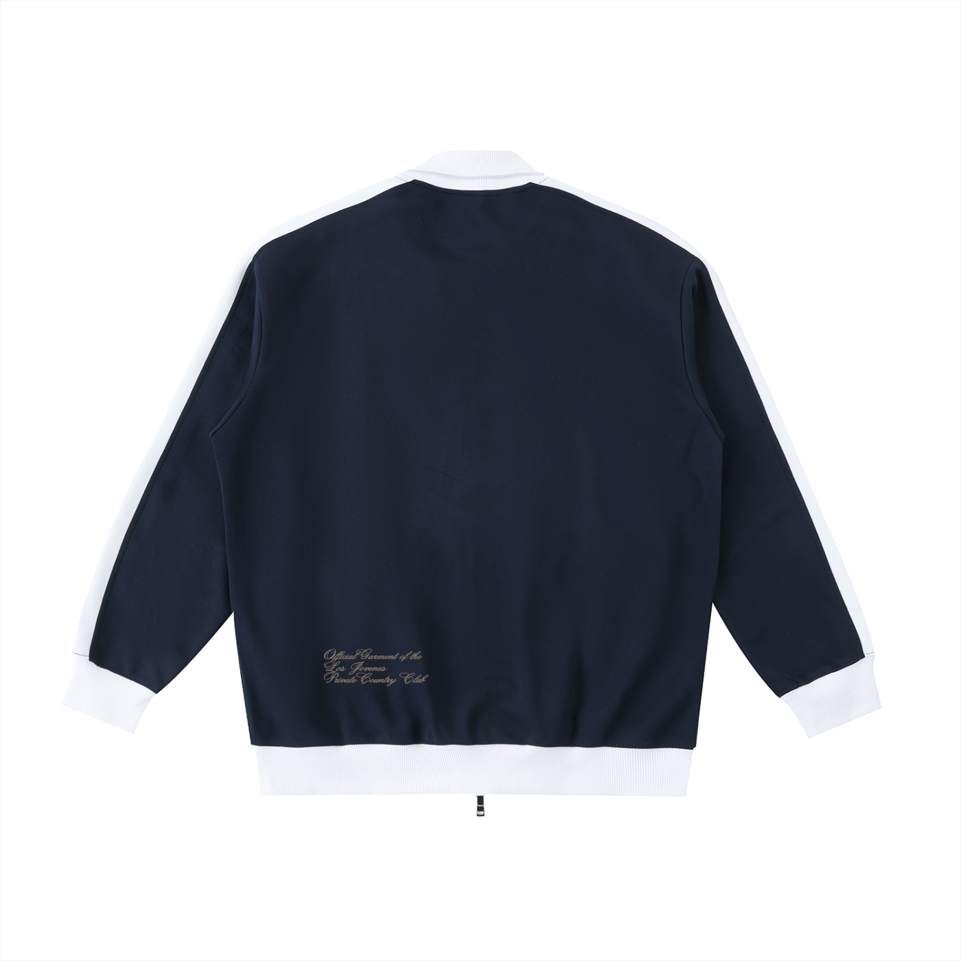 Country Club Crest Two Tone Zip Up Cardigan