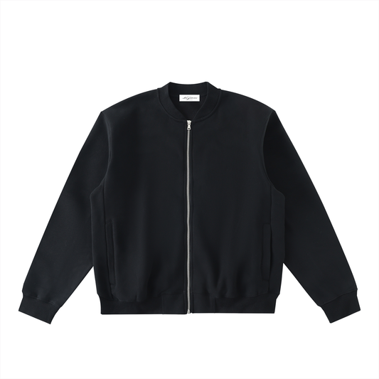 Elevated Basic Zip-Up Fleeced Bomber