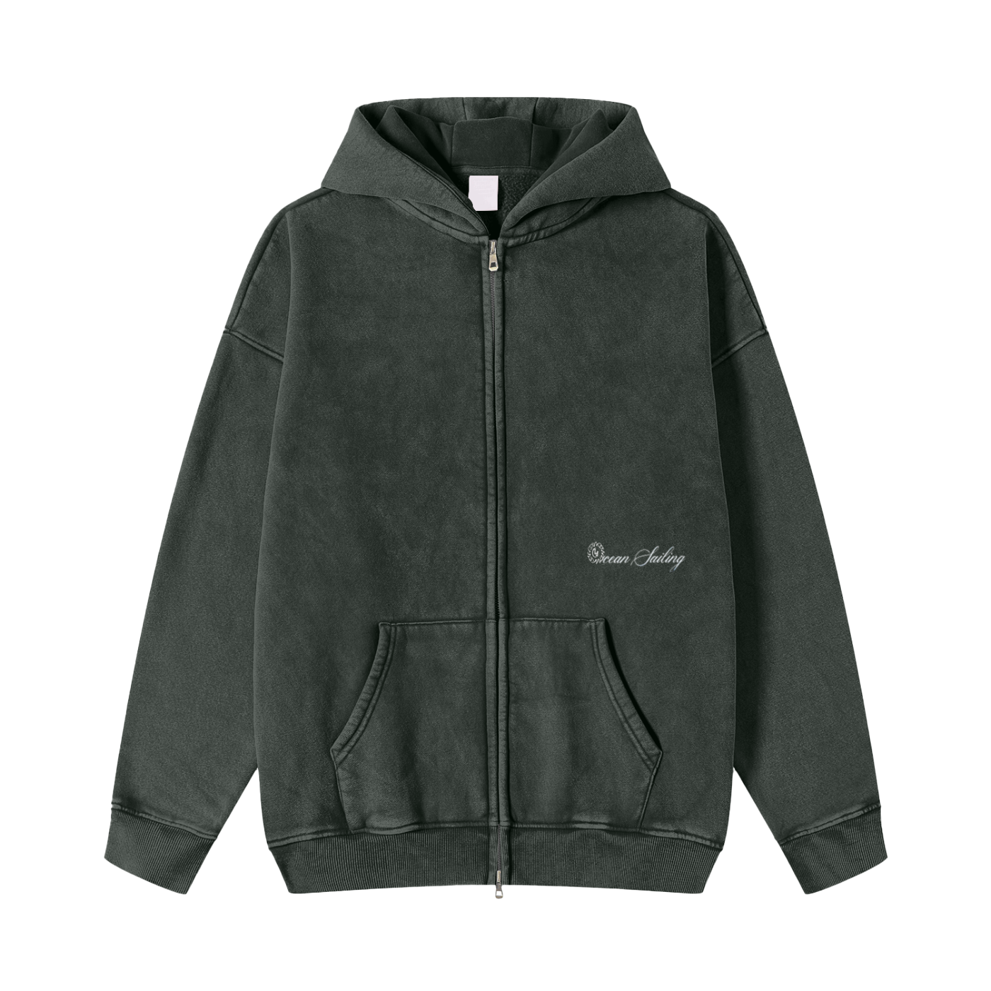 Oceans Vintage Zip Up Hoodie