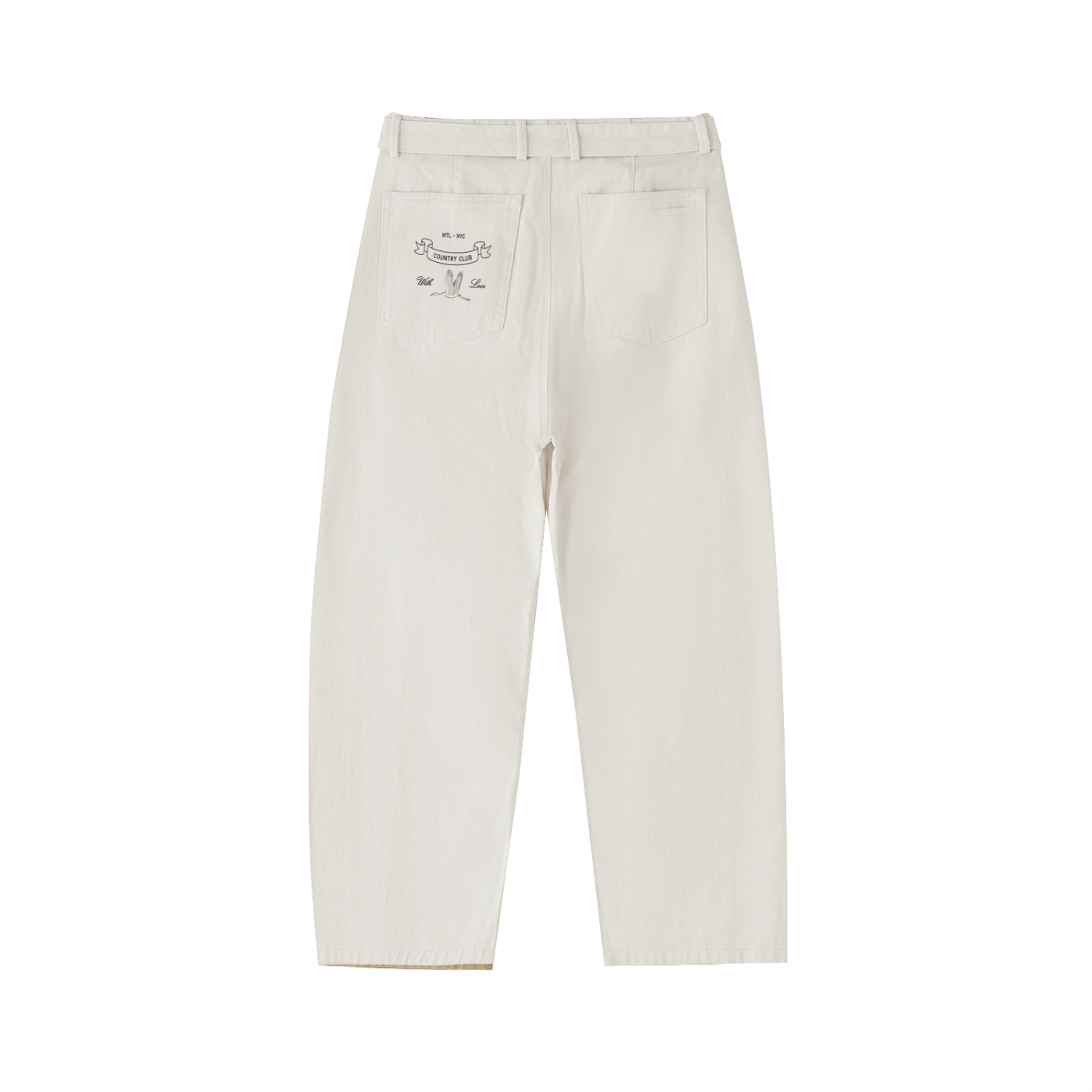 Country Club Pocket Illustration Belted Trousers