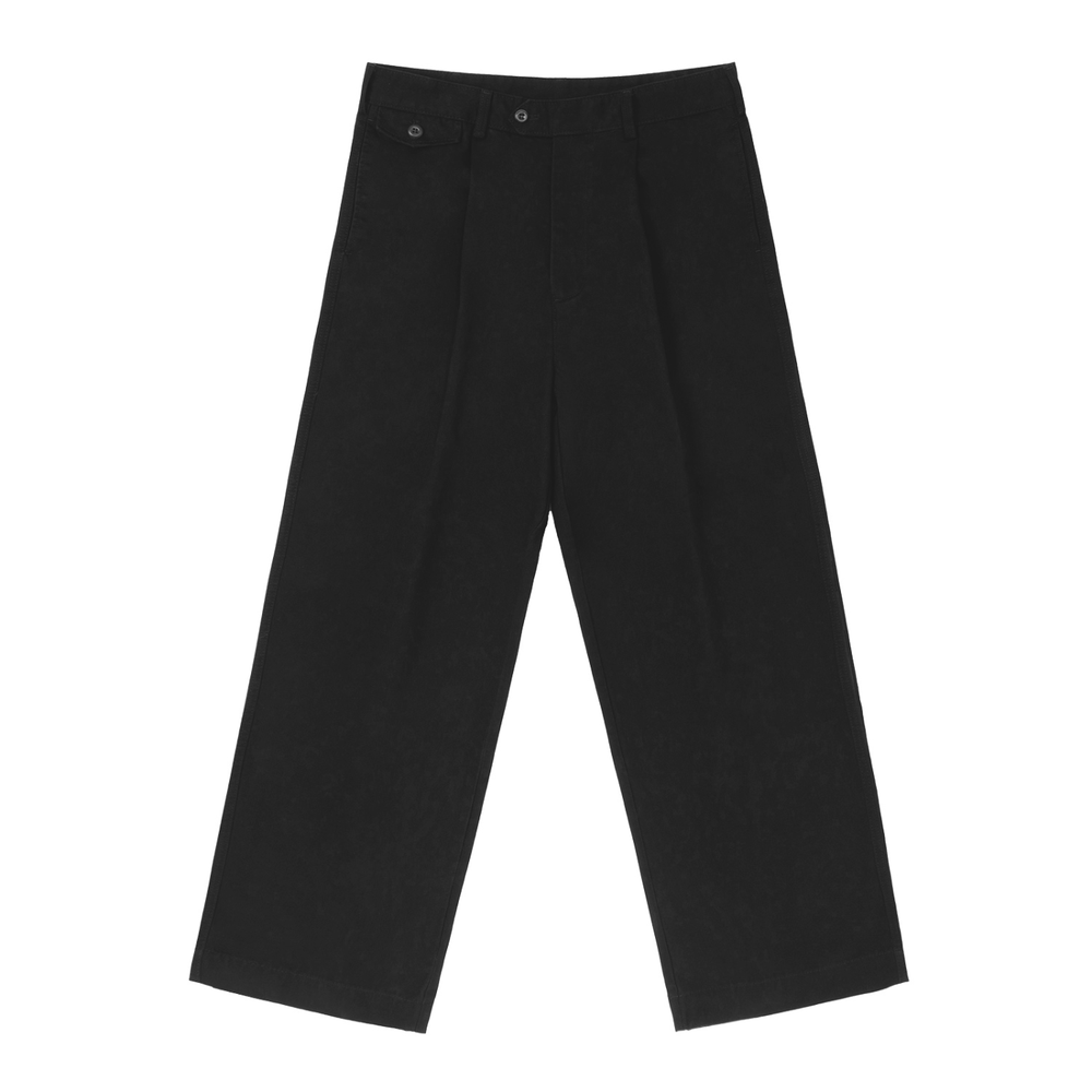 Elevated Basic Adjustable Waist Straight-Leg Trousers