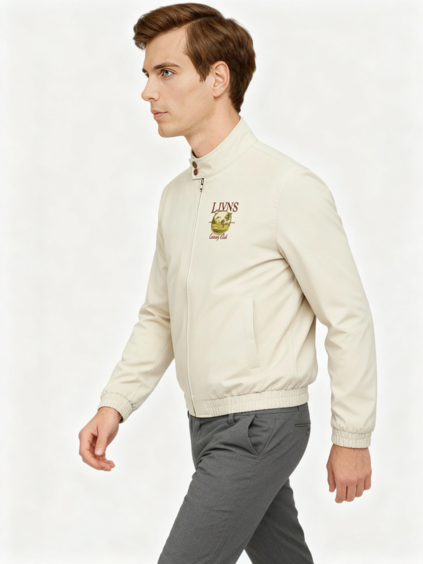 Country Club Buttoned Collar Jacket