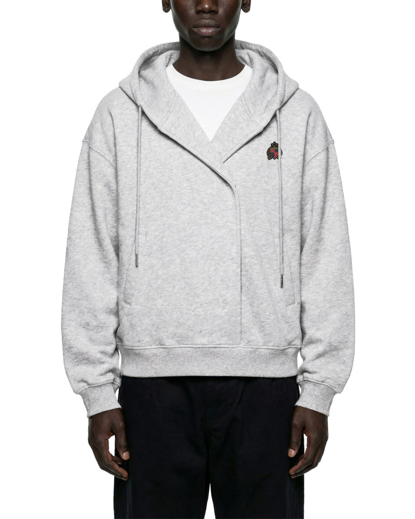 Royal Emblem Button Sweater