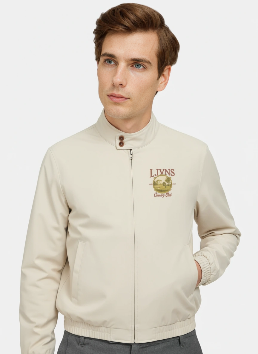 Country Club Buttoned Collar Jacket