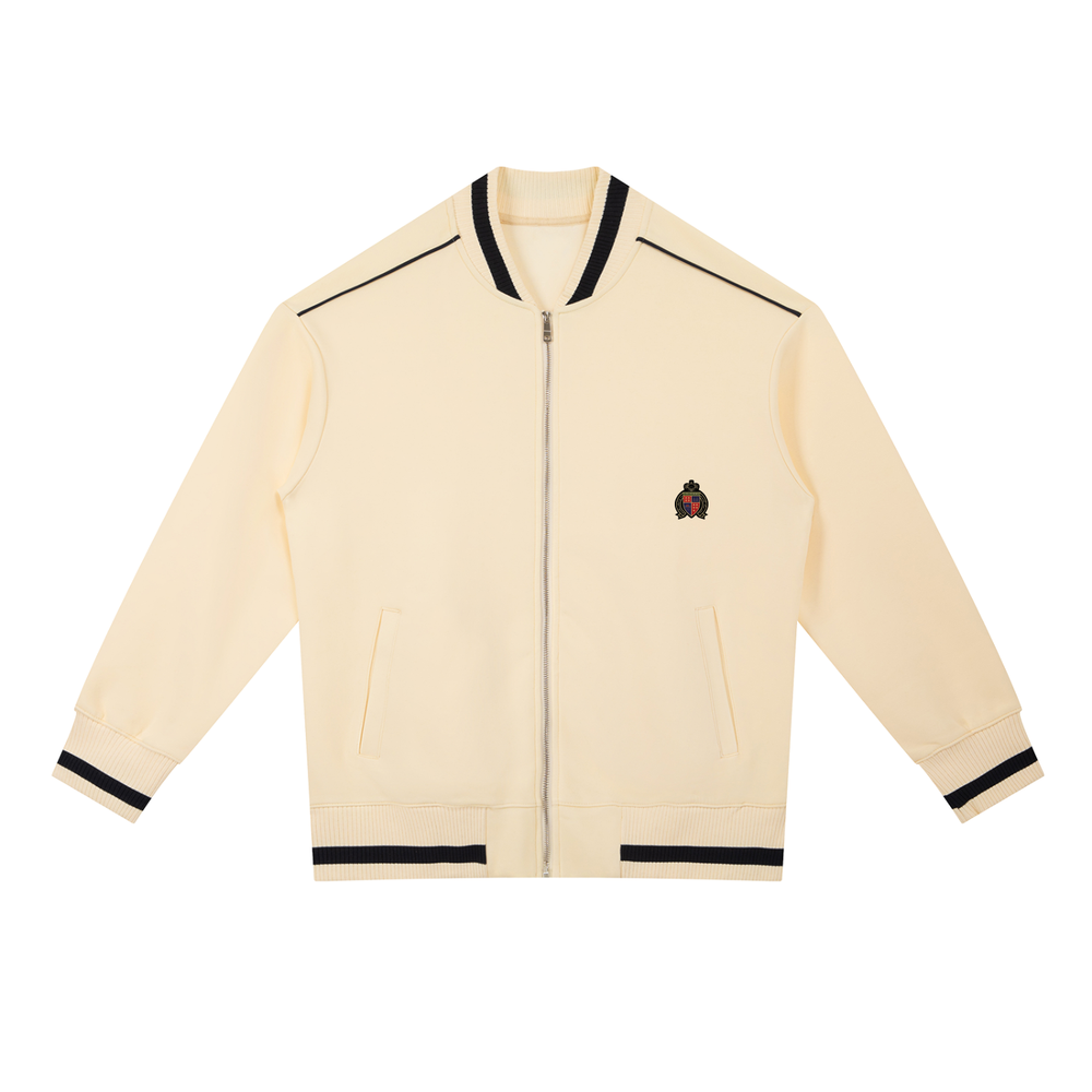 Royal Emblem Zip Up Sweater