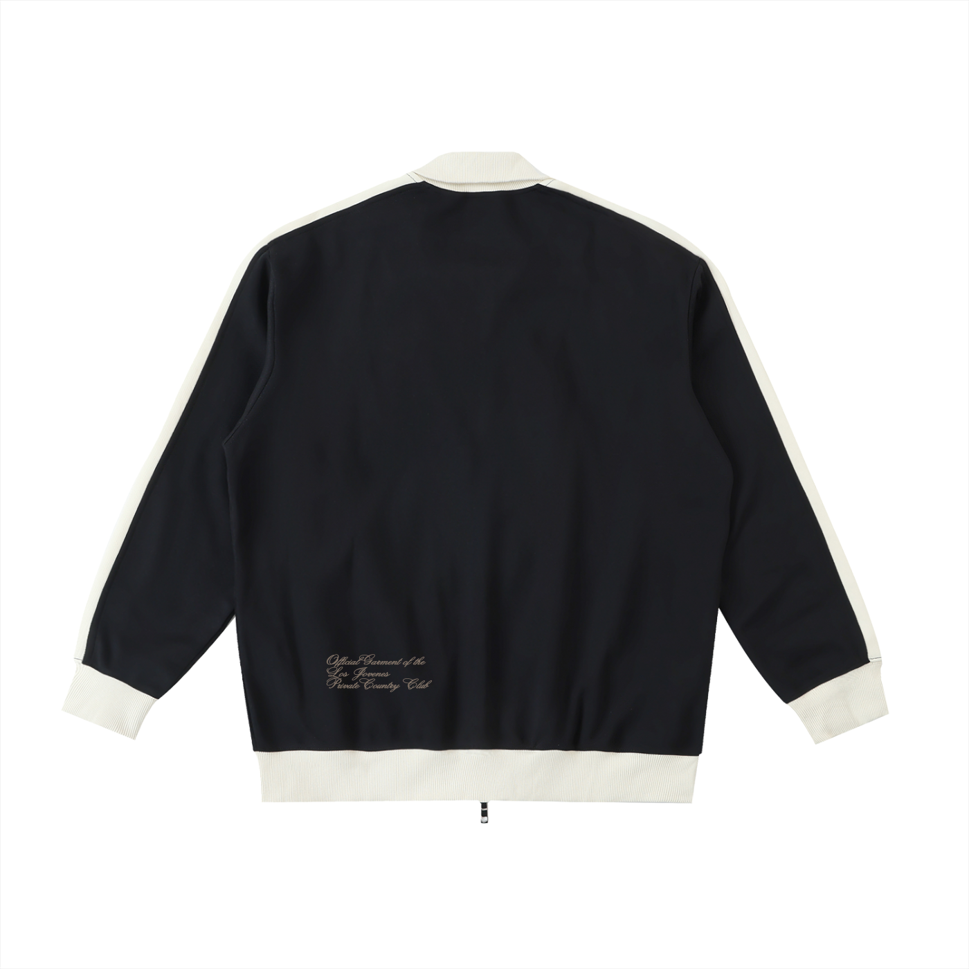 Country Club Crest Two Tone Zip Up Cardigan