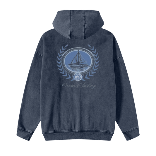 Oceans Vintage Zip Up Hoodie