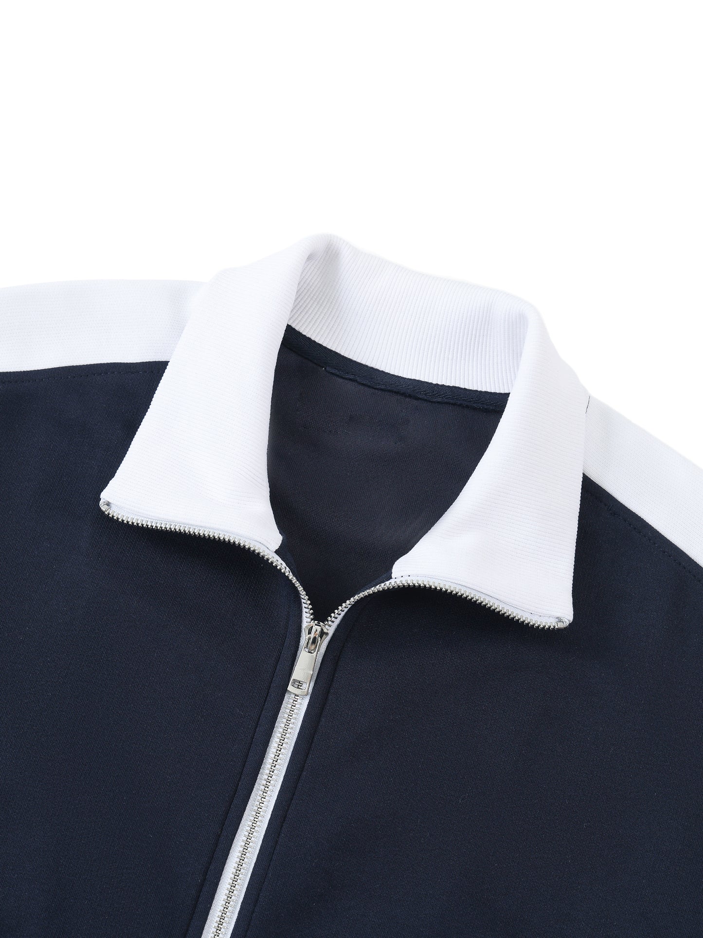 Country Club Crest Two Tone Zip Up Cardigan