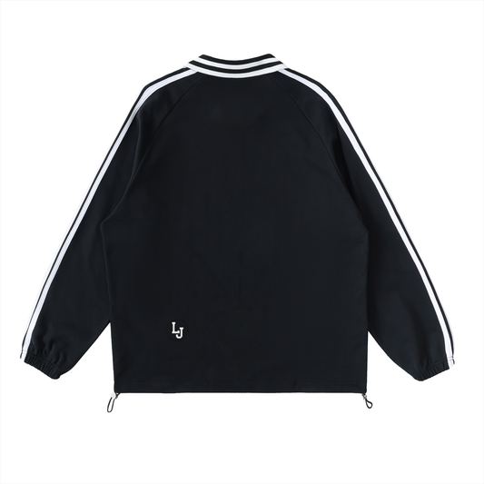 Elevated Basic Two-Tone Long Sleeve Polo