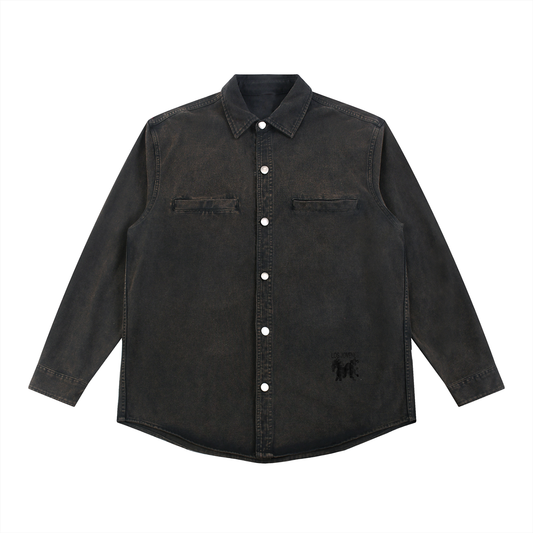 Los Horses Vintage Denim Button Up Jacket