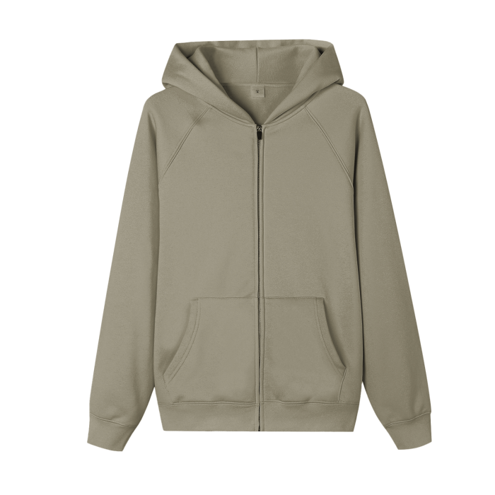 Elevated Basic Classic Zip-up Sweater