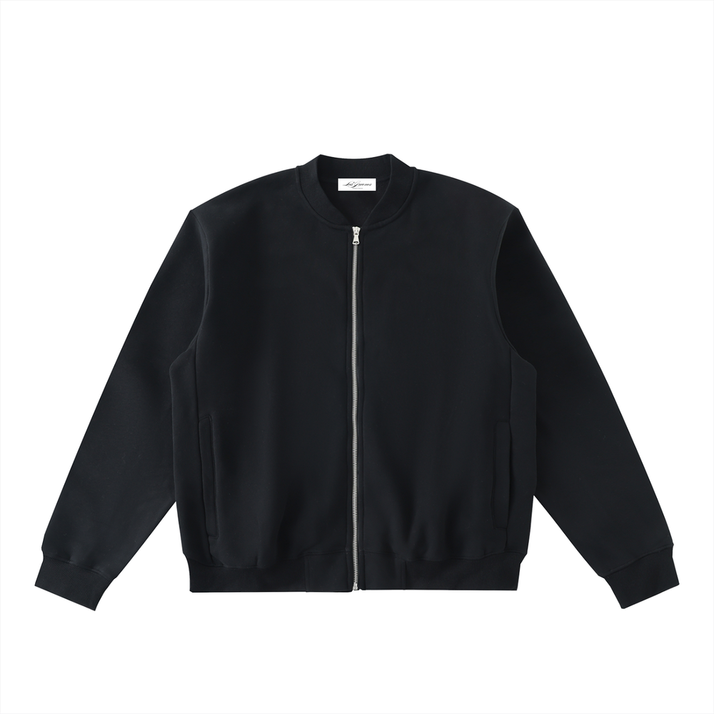 Elevated Basic Zip-Up Fleeced Bomber
