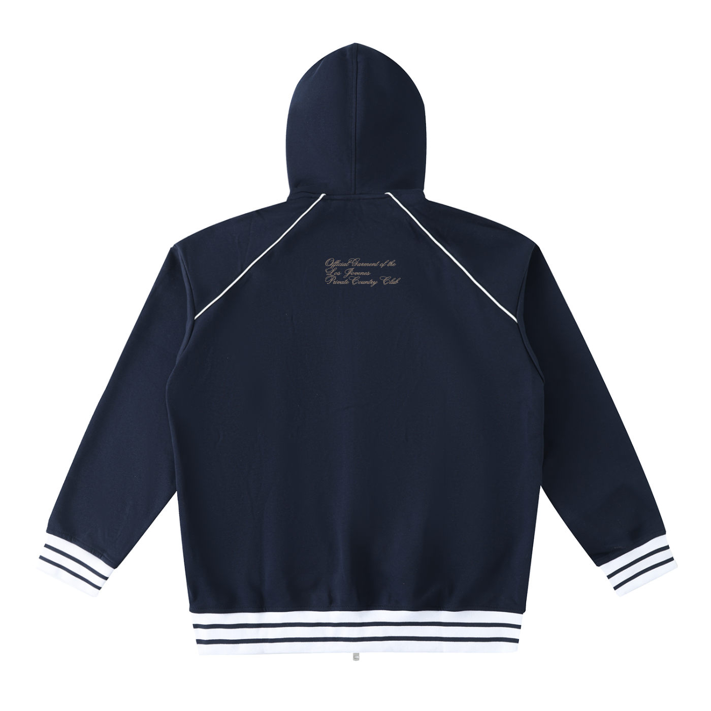 Country Club Striped Trim Zip-Up