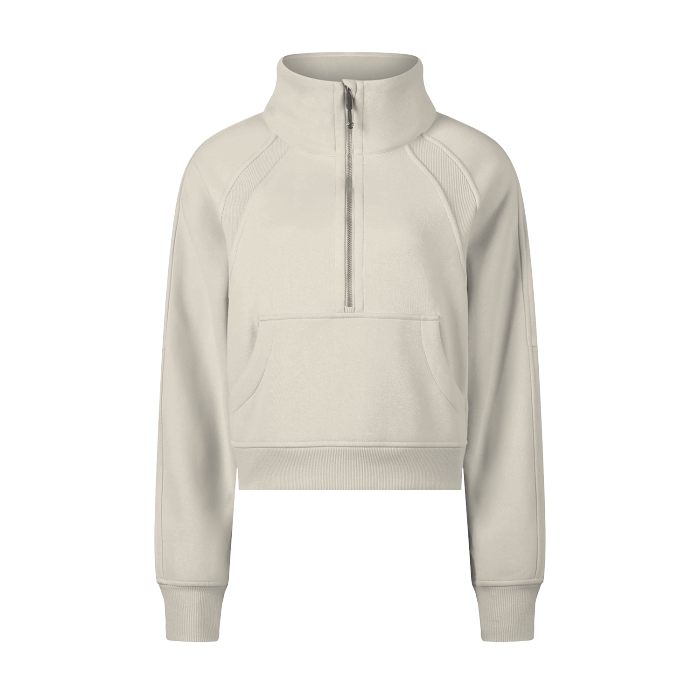 Elevated Basic Cropped Quarter-Zip Sweater