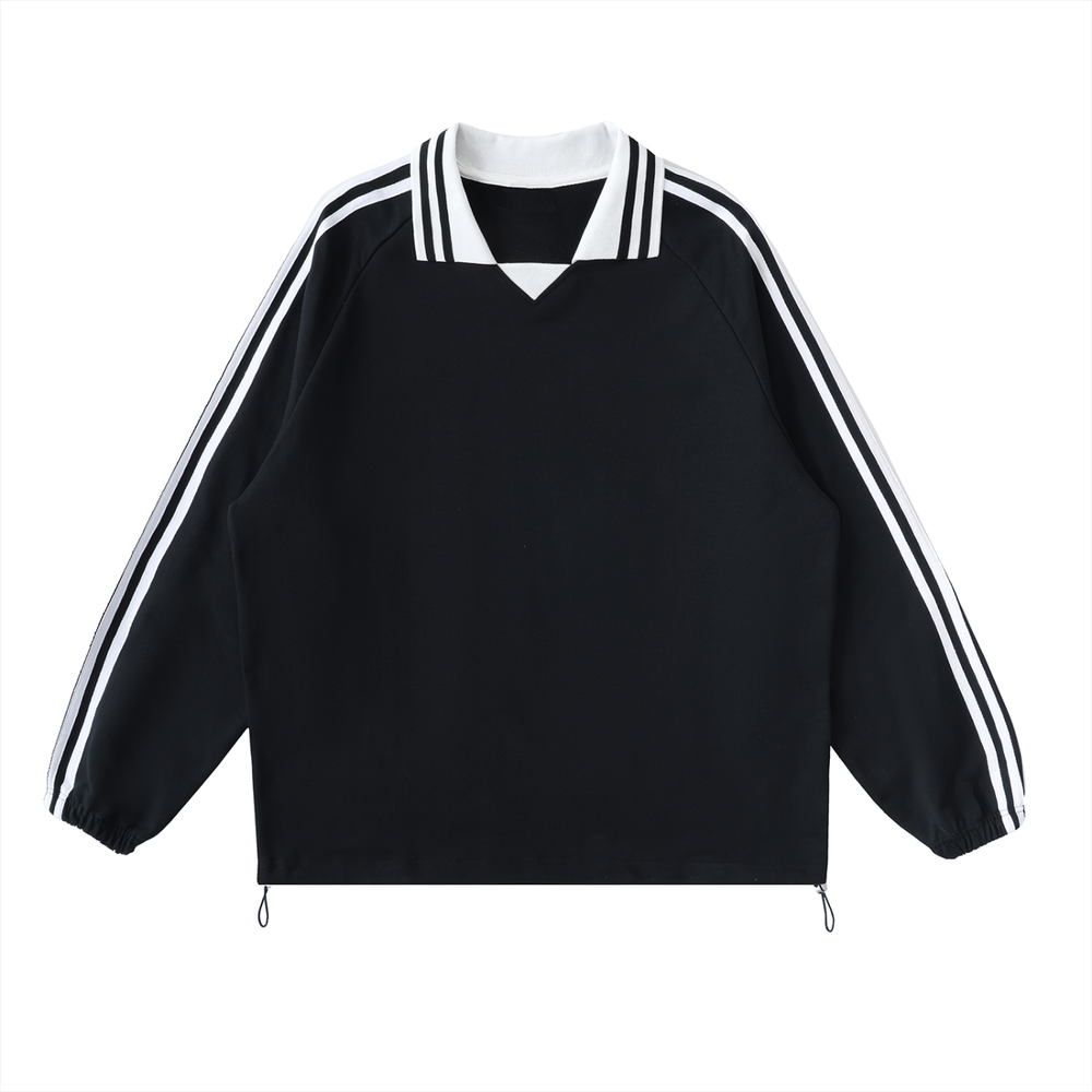 Elevated Basic Two-Tone Long Sleeve Polo