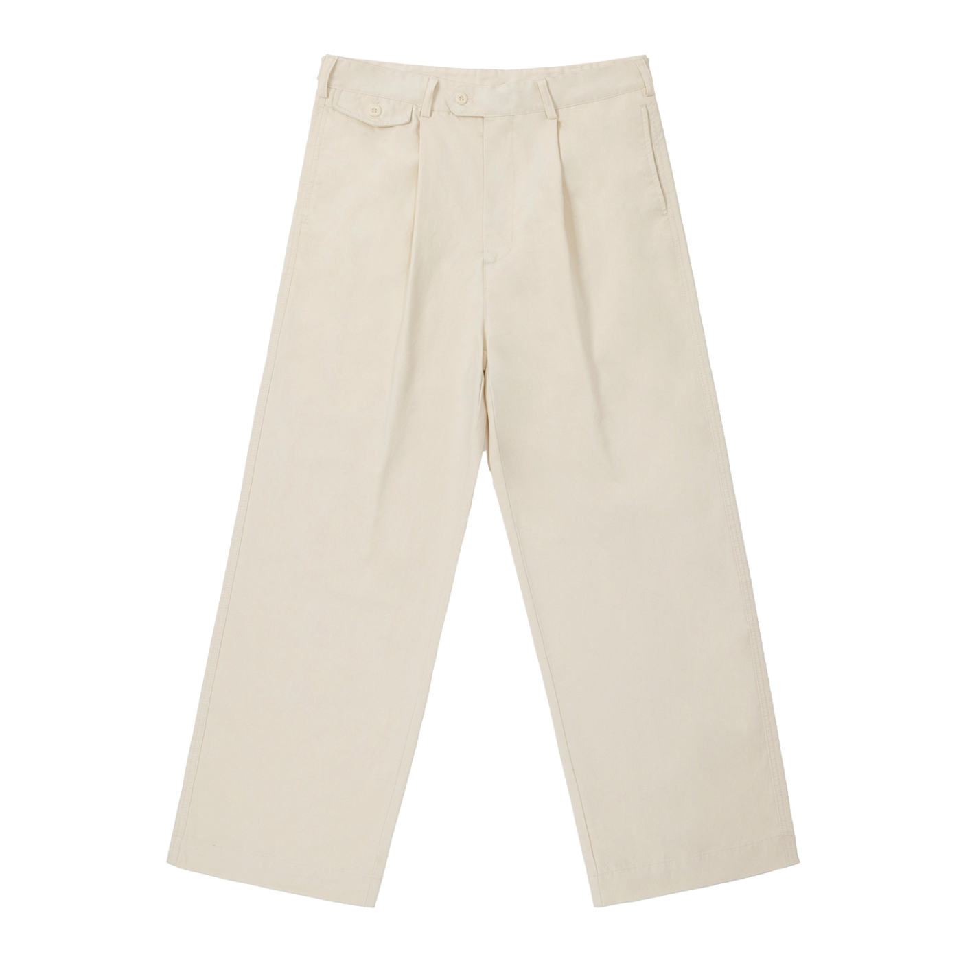 Elevated Basic Adjustable Waist Straight-Leg Trousers