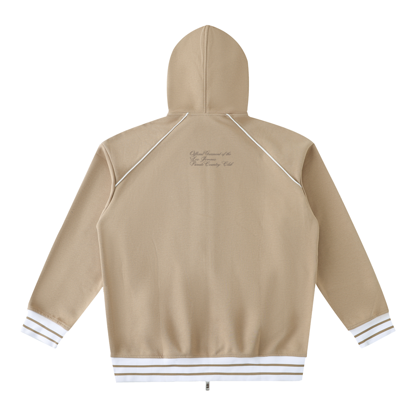 Country Club Striped Trim Zip-Up