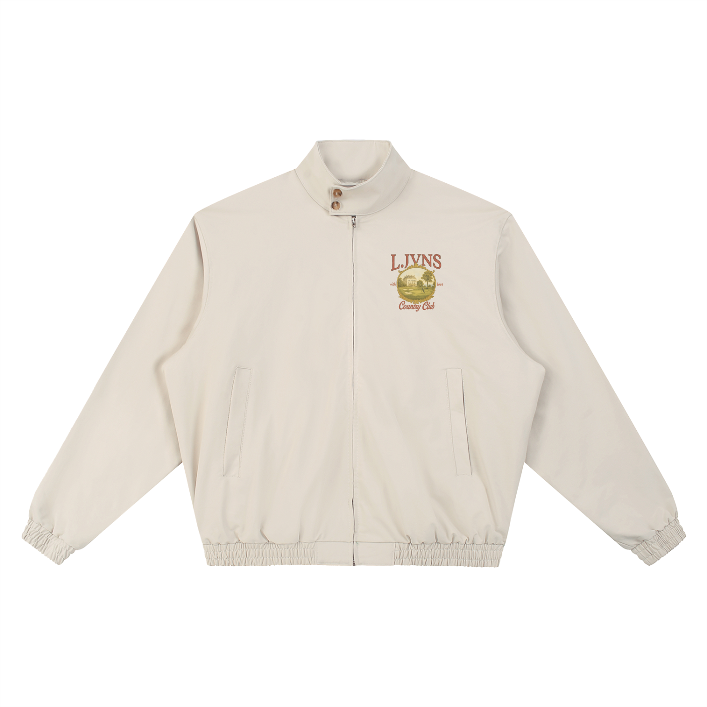 Country Club Buttoned Collar Jacket