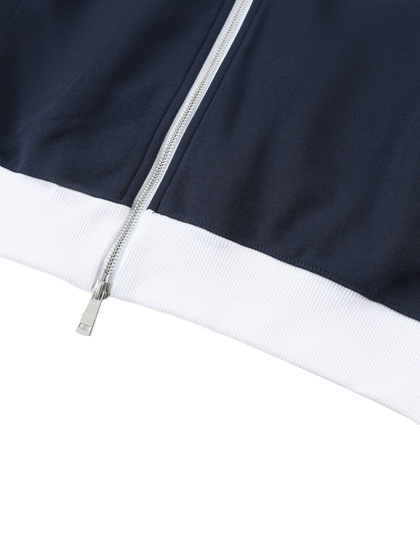 Country Club Crest Two Tone Zip Up Cardigan